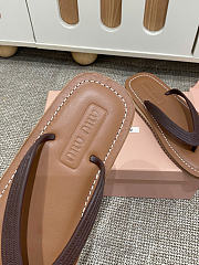 Miumiu Thong Sandals Dark Brown 5Y638E - 3