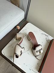 Loro Piana Summer Charms Sandal Cotton Linen Natural/Almond Tree (B5UH) FAQ6332 - 4