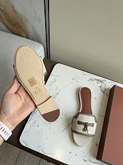 Loro Piana Summer Charms Sandal Cotton Linen Natural/Almond Tree (B5UH) FAQ6328 - 6