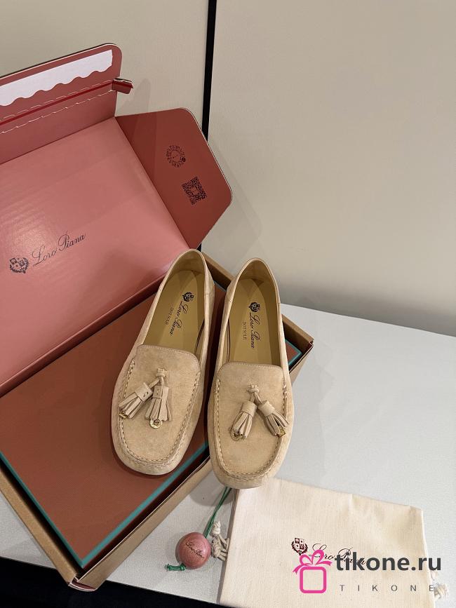 Loro Piana Dot Sole Walk Loafer Suede Goatskin Cashew Butter (D846) - 1