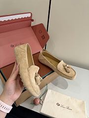Loro Piana Dot Sole Walk Loafer Suede Goatskin Cashew Butter (D846) - 4