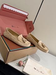 Loro Piana Dot Sole Walk Loafer Suede Goatskin Cashew Butter (D846) - 2
