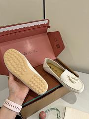Loro Piana Dot Sole Walk Loafer Deerskin White (1000) - 5