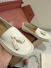 Loro Piana Dot Sole Walk Loafer Deerskin White (1000) - 4