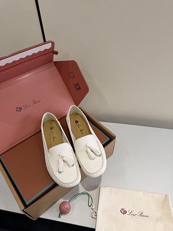 Loro Piana Dot Sole Walk Loafer Deerskin White (1000)