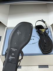 Prada Patent Leather Thong Sandals Black 1Y395O - 3