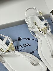 Prada Patent Leather Thong Sandals White 1Y395O - 3