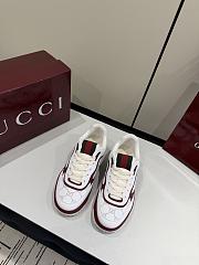 Gucci Re-Web Sneaker White GG Leather Rosso Ancora Red  - 2