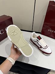 Gucci Re-Web Sneaker White GG Leather Rosso Ancora Red  - 5