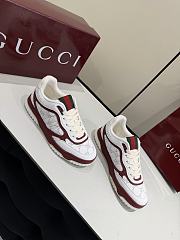 Gucci Re-Web Sneaker White GG Leather Rosso Ancora Red  - 6