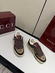 Gucci Re-Web Sneaker Beige and Dark Brown GG Canvas Dark Brown - 5