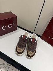Gucci Re-Web Sneaker Beige and Dark Brown GG Canvas Dark Brown - 4