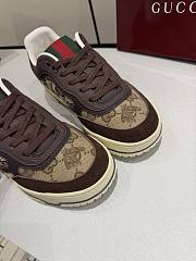 Gucci Re-Web Sneaker Beige and Dark Brown GG Canvas Dark Brown - 3