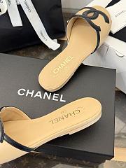 Chanel Mules Lambskin Beige & Black - 5