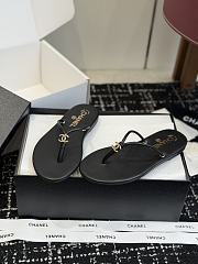 Chanel Thongs Lamskin Black - 2