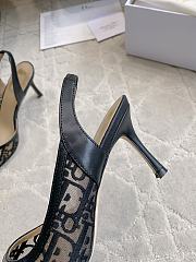 Adiorable Slingback Pump Black Dior Oblique Embroidered Mesh 8cm - 6