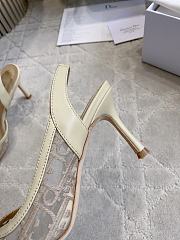 Adiorable Slingback Pump Trench Dior Oblique Embroidered Mesh 8cm - 6