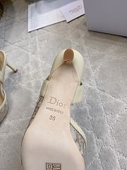 Adiorable Slingback Pump Trench Dior Oblique Embroidered Mesh 8cm - 3