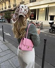 Chanel Small Flap Bag Grained Shiny Calfskin & Gold-Tone Metal Pink - 15x22x7cm - 5