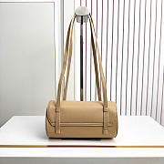 Chanel Small Bowling Bag Grained Shiny Calfskin & Gold-Tone Metal Beige - 20.5x10x10cm - 5