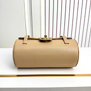 Chanel Small Bowling Bag Grained Shiny Calfskin & Gold-Tone Metal Beige - 20.5x10x10cm - 3