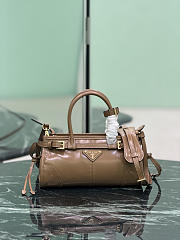 Prada Bonnie Leather Mini Handbag Cameo 1BA486 - 23.5x12x9cm - 1