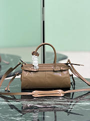 Prada Bonnie Leather Mini Handbag Cameo 1BA486 - 23.5x12x9cm - 3
