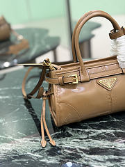 Prada Bonnie Leather Mini Handbag Cameo 1BA486 - 23.5x12x9cm - 2
