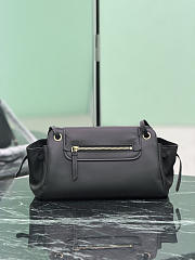 Prada Carry Medium Leather Shoulder Bag Black 1BD403 - 30x20x14cm - 3