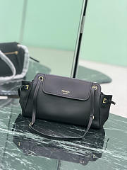 Prada Carry Medium Leather Shoulder Bag Black 1BD403 - 30x20x14cm - 2