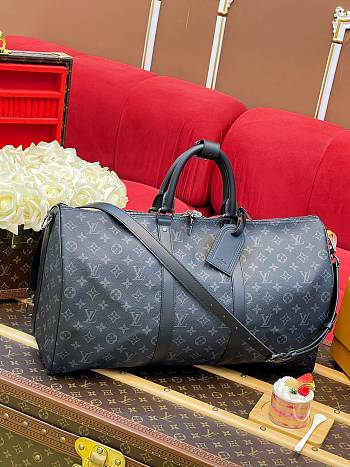 LV Keepall Bandouliere 50 Monogram Eclipse Canvas M14202 - 50x29x23cm