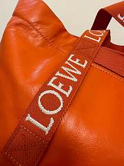Loewe Fold Shopper In Paper Calfskin Orange - 50x20x31cm - 5