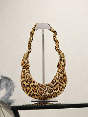 YSL Amalia Mini Hobo in Pony Hair Leather Brown - 19x13x10cm   - 1