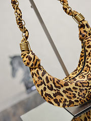YSL Amalia Mini Hobo in Pony Hair Leather Brown - 19x13x10cm   - 2