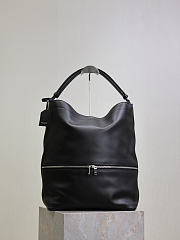 YSL Saint Laurent Leather Hobo Tote Bag in Black - 40x31x17cm - 6