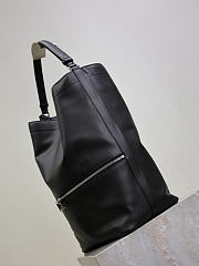 YSL Saint Laurent Leather Hobo Tote Bag in Black - 40x31x17cm - 5