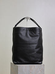 YSL Saint Laurent Leather Hobo Tote Bag in Black - 40x31x17cm - 2