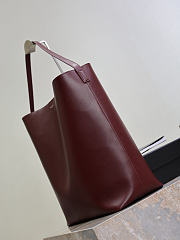 YSL Bold Hobo Bag In Smooth Leather In Burgundy - 42x37x16cm - 3