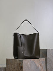 YSL Bold Hobo Bag In Smooth Leather In Green - 42x37x16cm - 1