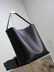 YSL Bold Hobo Bag In Smooth Leather In Black - 42x37x16cm - 5