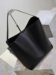 YSL Bold Hobo Bag In Smooth Leather In Black - 42x37x16cm - 4