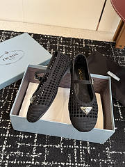 Prada Crochet Ballerinas Black 1F364O - 5