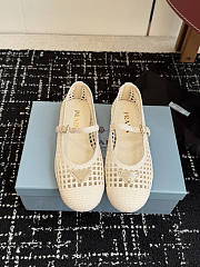 Prada Crochet Ballerinas Ivory 1F364O - 1