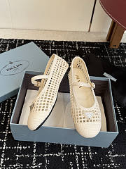 Prada Crochet Ballerinas Ivory 1F364O - 5