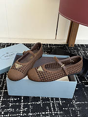 Prada Crochet Ballerinas Cocoa Brown 1F364O - 2