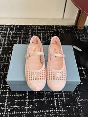 Prada Crochet Ballerinas Orchid Pink 1F364O - 3