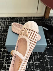 Prada Crochet Ballerinas Orchid Pink 1F364O - 4