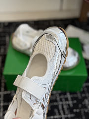 Bottega Veneta Orbit Flash Mary-Jane Sneaker Silver/White/Optic White - 5