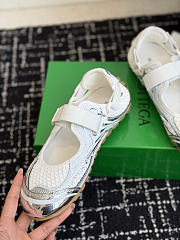 Bottega Veneta Orbit Flash Mary-Jane Sneaker Silver/White/Optic White - 4