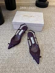 Jimmy Choo Afia Mesh Sling Back 65 Winter Bloom Satin and Ruched Tulle Pumps - 2